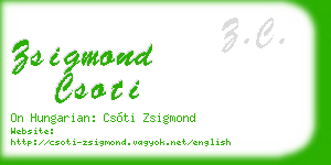 zsigmond csoti business card