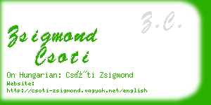 zsigmond csoti business card